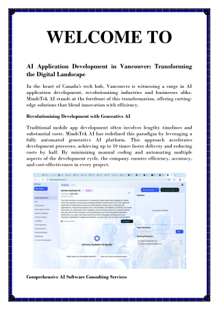 Vancouver-Based AI Mobile App Development Experts