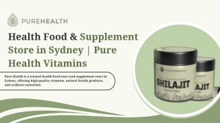 Health Food & Supplement Store in Sydney  Pure Health Vitamins
