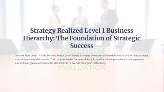 Strategy Realized Level 1 Business Hierarchy