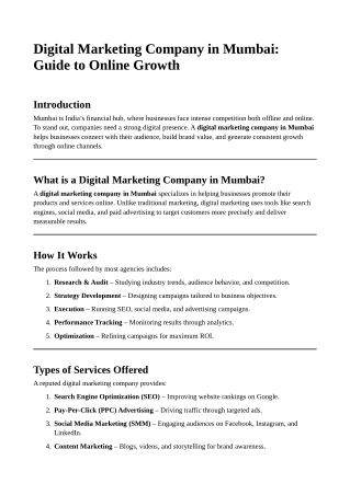 Digital Marketing Company in Mumbai