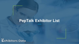 PepTalk Exhibitor List