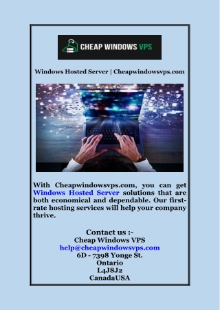 Windows Hosted Server | Cheapwindowsvps.com