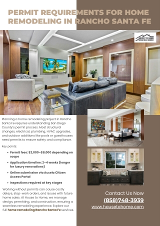 Permit Requirements for Home Remodeling in Rancho Santa Fe