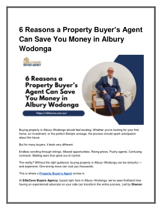 6 Reasons a Property Buyer’s Agent Can Save You Money in Albury Wodonga