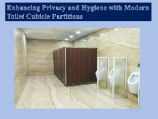 Enhancing Privacy and Hygiene with Modern Toilet Cubicle Partitions