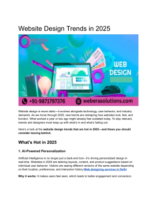 Website Design Trends in 2025