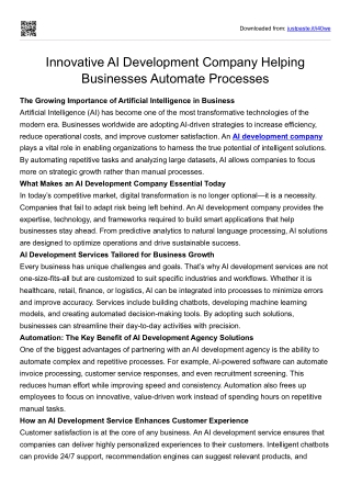 AI Development Agency - Designoweb Technologies