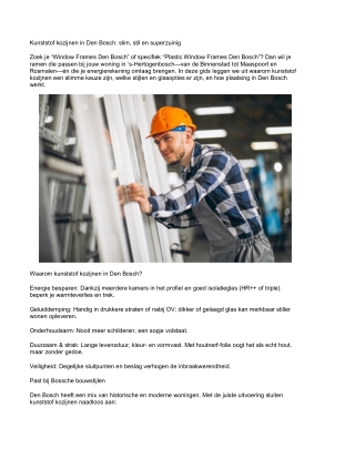 Kunststof kozijnen in Den Bosch