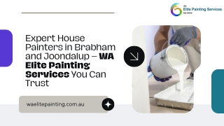 Expert House Painters in Brabham and Joondalup – WA Elite Painting Services You Can Trust