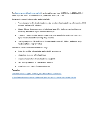 Germany Smart Healthcare Market Size & Share