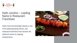 Kathi Junction – Leading Name in Restaurant Franchises