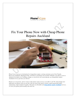 Fix Your Phone Now with Cheap Phone Repairs Auckland