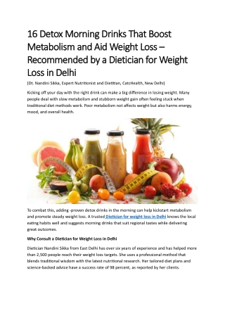 16 Detox Morning Drinks That Boost Metabolism and Aid Weight Loss