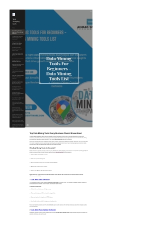 Data Mining Tools For Beginners - Data Mining Tools List