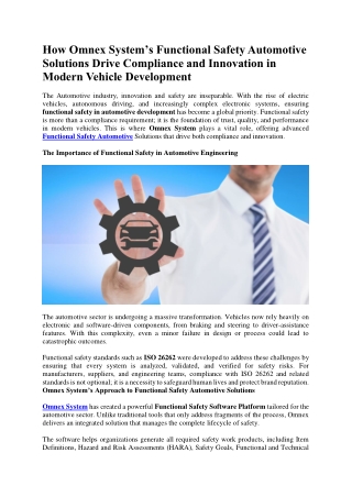 functional safety automotive