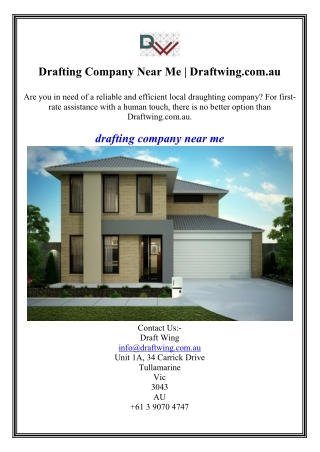 Drafting Company Near Me Draftwing.com.au