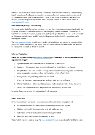 www,lowes.com survey