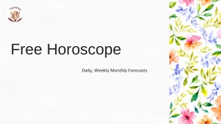 Free Horoscope Daily, Weekly & Monthly Forecasts