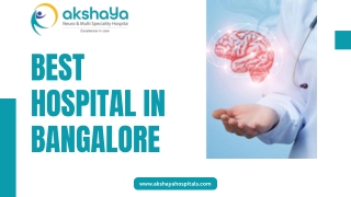 Best Hospital In Bangalore