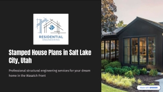 Stamped House Plans In Salt Lake City, Utah