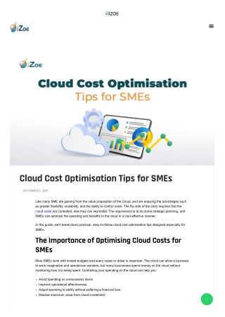 Cloud Cost Optimisation Tips Every SME Should Know