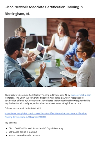 Cisco Network Associate Certification Training in Birmingham, AL