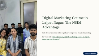 Digital Marketing Course in Lajpat Nagar – Learn with NSIM