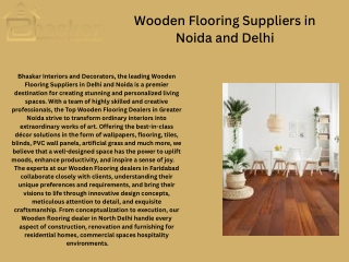 Wooden Flooring Importer in Kirti Nagar Market - Bhaskar interiors