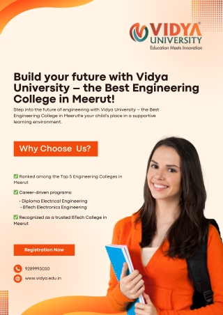 Build your future with Vidya University –