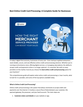 Best Online Credit Card Processing