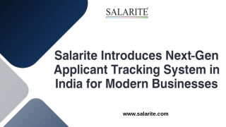 Salarite Introduces Next-Gen Applicant Tracking System in India for Modern Businesses