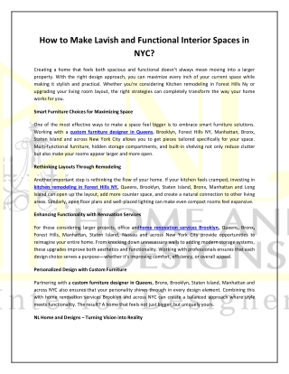 Interior Designer in Forest Hills NY