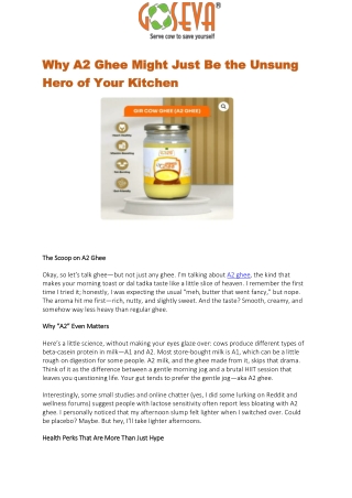 Pure A2 Ghee – Healthy, Natural & Traditional | GoMata Seva