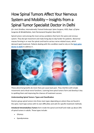 How Spinal Tumors Affect Your Nervous System and Mobility (1)