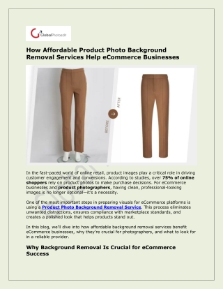 Boost Sales with Professional Product Photo Background Removal Service