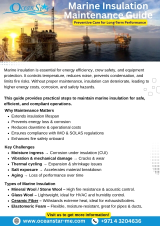 Marine Insulation Maintenance Guide