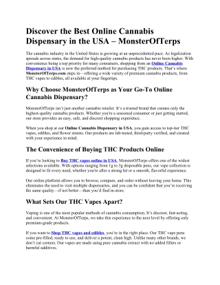 Discover the Best Online Cannabis Dispensary in the USA28 p