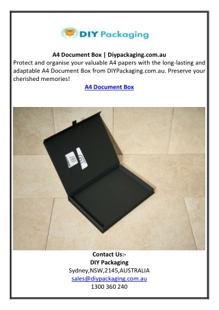 A4 Document Box  Diypackaging.com.au