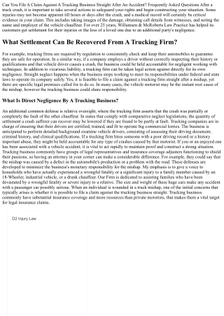 Can You Take Legal Action Against A Trucking Business Straight After An Accident