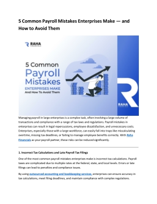 5 Common Payroll Mistakes Enterprises Make — and How to Avoid Them
