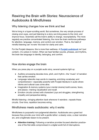 Rewiring the Brain with Stories_ Neuroscience of Audiobooks & Mindfulness