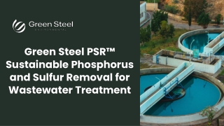 Get Best Environmentally Friendly Wastewater Treatment Solutions Green Steel Environment