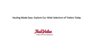 True Value Trailers & Power Equipment