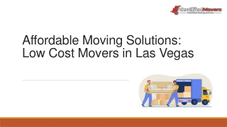 Affordable Low Cost Movers in Las Vegas