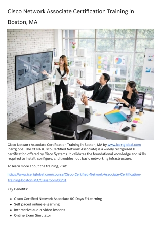 Cisco Network Associate Certification Training in Boston, MA