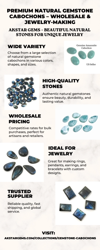Natural Gemstone Cabochons, Wholesale Stones, Jewelry-Making Cabochons