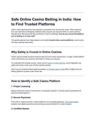 Safe Betting in India 2025: Your Ultimate Guide