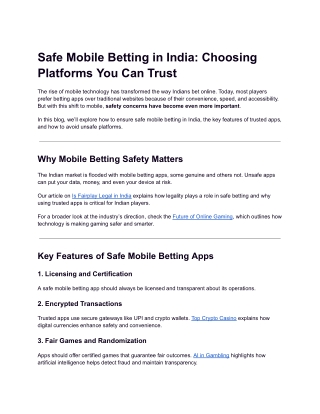 Bet Smart in India: Safe Platforms & Tips