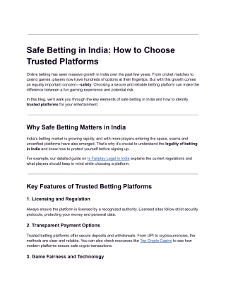 Secure Online Betting in India: A Complete Guide