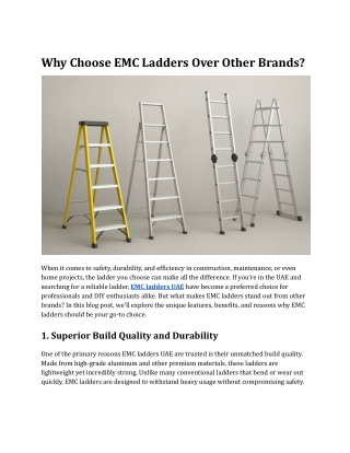 Why Choose EMC Ladders Over Other Brands_